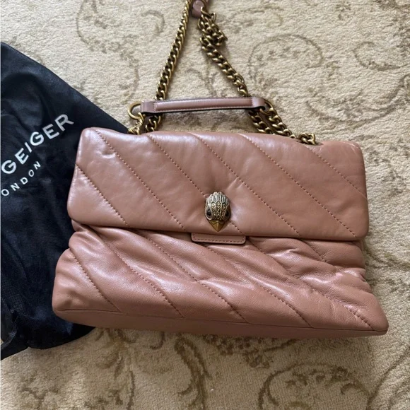 Kurt Geiger SoHo Tan Quilted Shoulder Bag - Picture 1 of 7